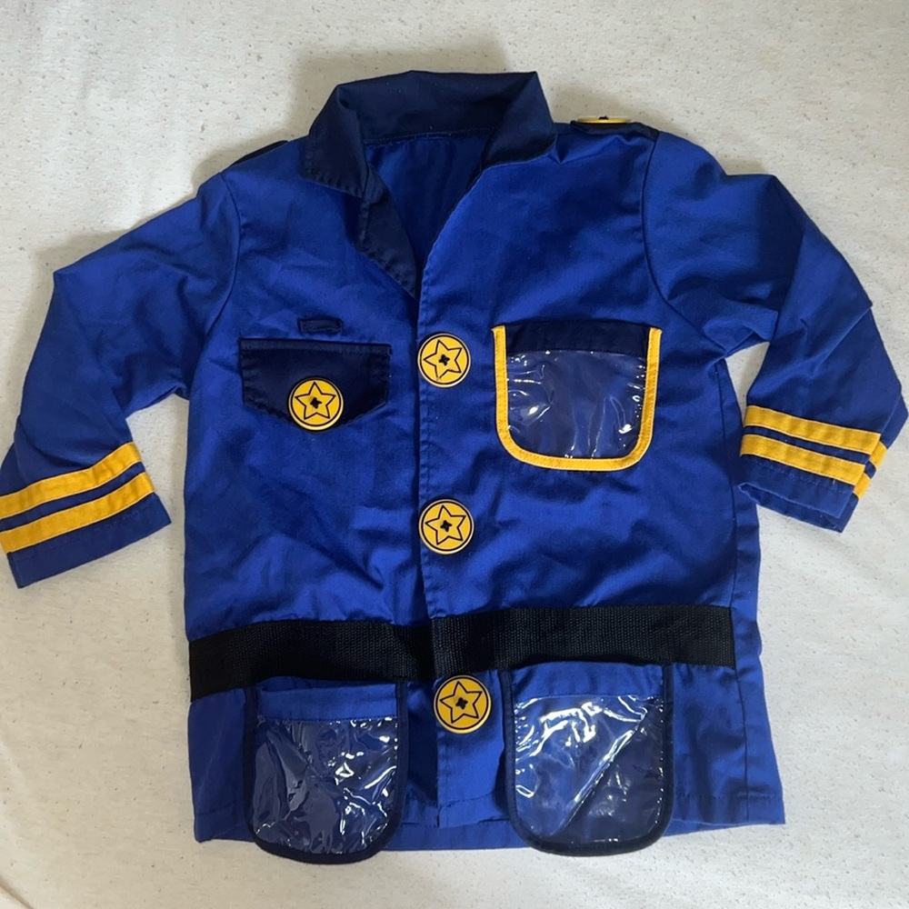 Melissa & Dough Dress Up Police Coat Costume Sz 3-6 ✨ Add to any bundle for $5